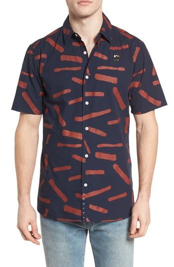 Men's Hurley Print Short Sleeve Shirt - Blue