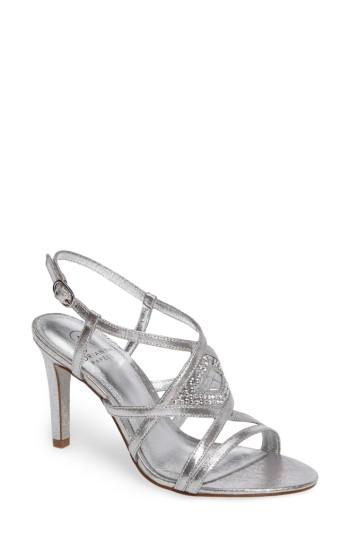 Women's Adrianna Papell Ace Embellished Sandal .5 M - Metallic