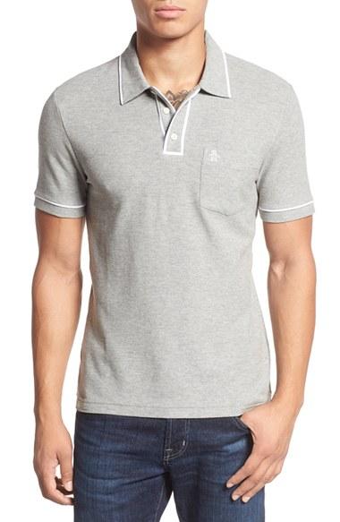 Men's Original Penguin 'earl' Pique Polo, Size - Grey