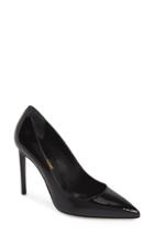 Women's Saint Laurent 'paris Skinny' Pointy Toe Pump .5us / 38.5eu - Black