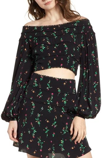 Women's Afrm Blaze Off The Shoulder Crop Top