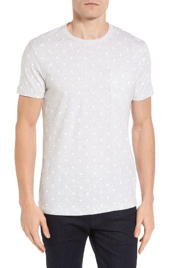 Men's French Connection Polka Dot T-shirt - Grey