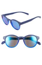 Women's Polaroid 49mm Polarized Round Sunglasses - Blue