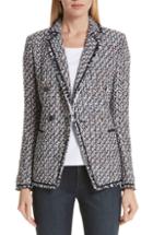 Women's Lafayette 148 New York Devin Tweed Jacket - Blue