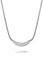 Women's John Hardy Classic Silver Chain Diamond Pave Necklace