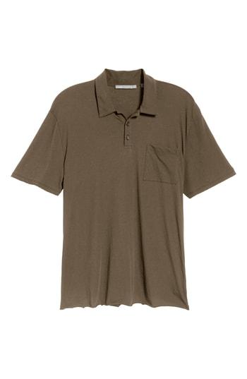 Men's Vince Cotton Polo Shirt, Size - Green