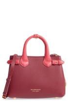 Burberry Small Banner - Derby House Check Leather Satchel -