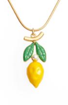 Women's Troy Burch Delicate Lemon Charm Necklace