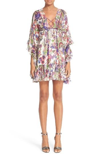 Women's Roberto Cavalli Print Georgette Dress Us / 38 It - White