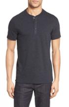 Men's Boss Tiller Denim Trim Henley, Size - Blue