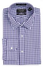 Men's Nordstrom Men's Shop Smartcare(tm) Traditional Fit Check Dress Shirt - 35 - Purple