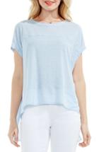 Women's Two By Vince Camuto Mixed Media Shirttail Tee