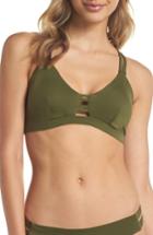 Women's Hurley Quick Dry Max Surf Bikini Top - Green