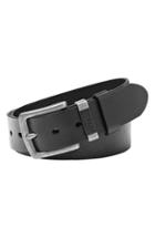 Men's Fossil 'jay' Leather Belt - Black