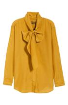 Women's Scotch & Soda Cotton Silk Bow Tie Blouse
