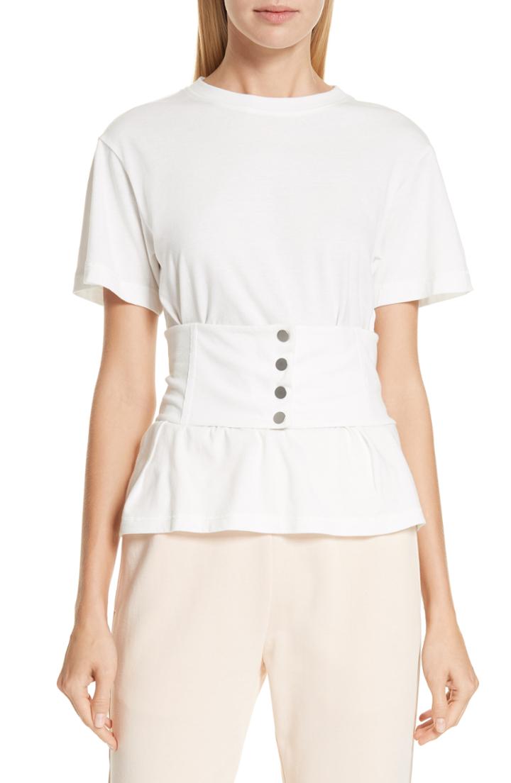 Women's Jonathan Simkhai Corset Tee - White