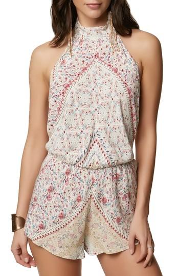 Women's O'neill Brisa Print Halter Romper - White