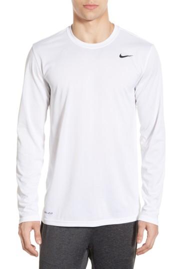Men's Nike 'legend 2.0' Long Sleeve Dri-fit Training T-shirt, Size - White
