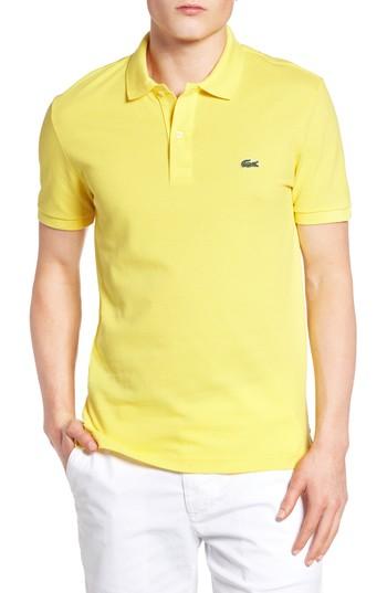 Men's Lacoste Slim Fit Pique Polo (l) - Yellow