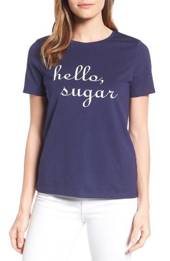 Women's Draper James Hello, Sugar Cotton Tee - Blue