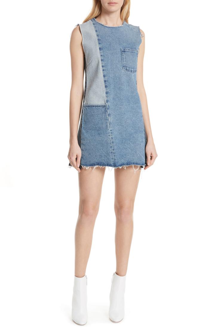 Women's Grlfrnd Hilary Patchwork Denim Dress