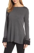 Women's Cece Pleated Cuff Tunic Sweater - Grey