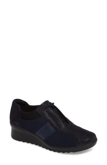 Women's Clarks Caddell Fly Sneaker N - Blue