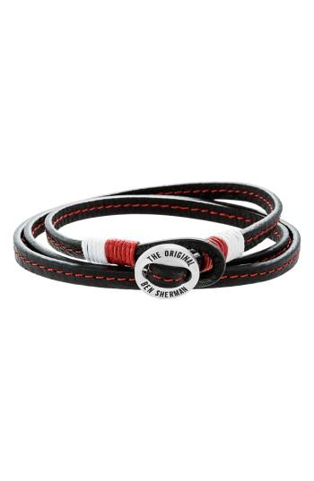 Men's Ben Sherman Leather Wrap Bracelet