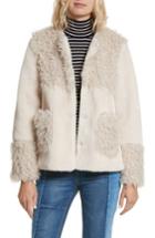 Women's La Vie Rebecca Taylor Mixed Faux Fur Coat - Ivory