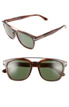 Women's Tom Ford 54mm Double Brow Bar Sunglasses - Havana/ Rose Gold/ Polar Green