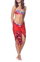 Women's Maaji Ooh La La Cover-up Sarong, Size - Red