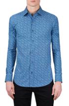Men's Bugatchi Classic Fit Fish Bone Print Sport Shirt