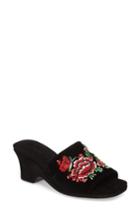 Women's Opening Ceremony Sally Embroidered Slide Sandal Eu - Black