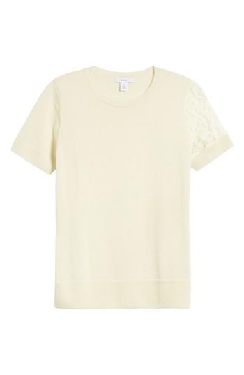 Women's Lewit Single Lace Sleeve Wool Silk Sweater