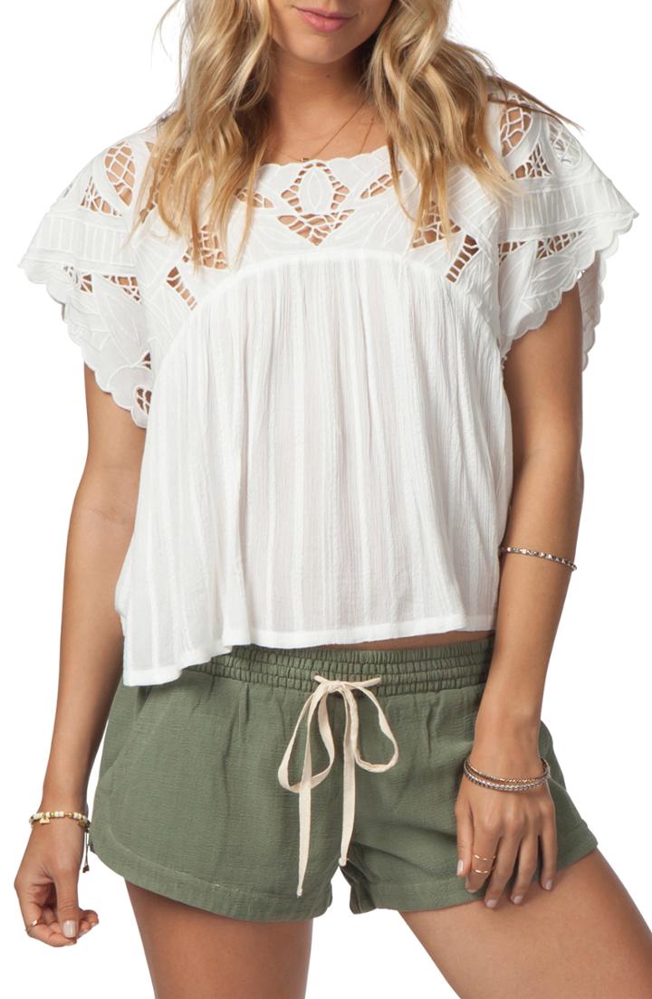 Women's Rip Curl Seaview Cutwork Top - Ivory