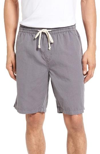 Men's Nordstrom Men's Shop Cotton & Linen Blend Shorts - Grey