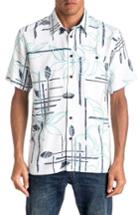 Men's Quiksilver Waterman Collection Paddle Out Fit Print Camp Shirt