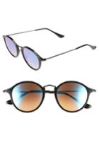 Women's Ray-ban Icons 49mm Round Sunglasses - Black/ Blue
