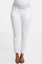Women's Maternal America Maternity Skinny Ankle Stretch Jeans - White