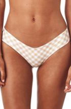 Women's Montce Swim Gingham Nu Micro Bikini Bottoms - White
