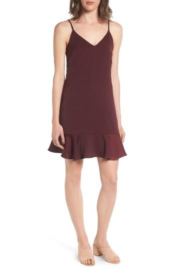 Women's Chelsea28 Ruffle Slipdress - Burgundy