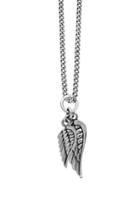 Men's King Baby Sterling Silver Wing Pendant Necklace