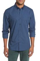 Men's Nordstrom Men's Shop Trim Fit Non-iron Gingham Sport Shirt - Blue