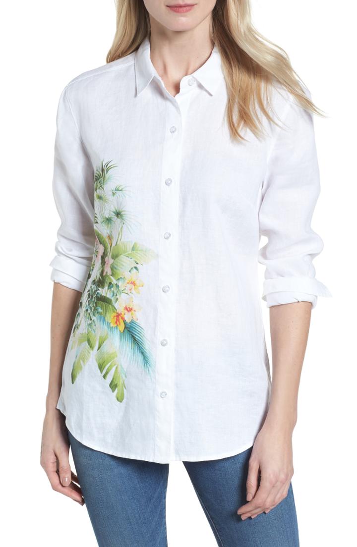Women's Tommy Bahama Queen Palms Linen Shirt