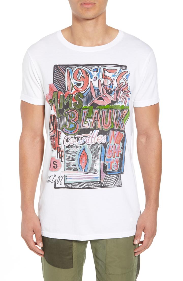 Men's Scotch & Soda Indigo Lamplight T-shirt, Size - White