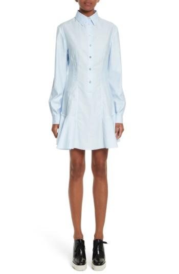 Women's Stella Mccartney Carina Cotton Poplin Shirtdress Us / 38 It - Blue