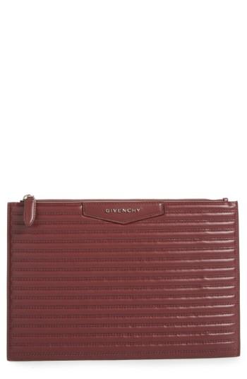 Givenchy Antigona Quilted Leather Pouch - Red