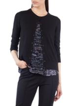 Women's Akris Punto Twilight City Print Wool Cardigan