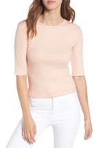 Women's Leith Ribbed Crop Tee, Size - Pink
