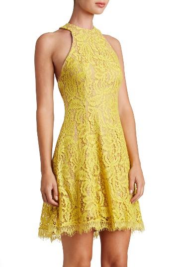 Women's Dress The Population Angie Halter Dress - Yellow